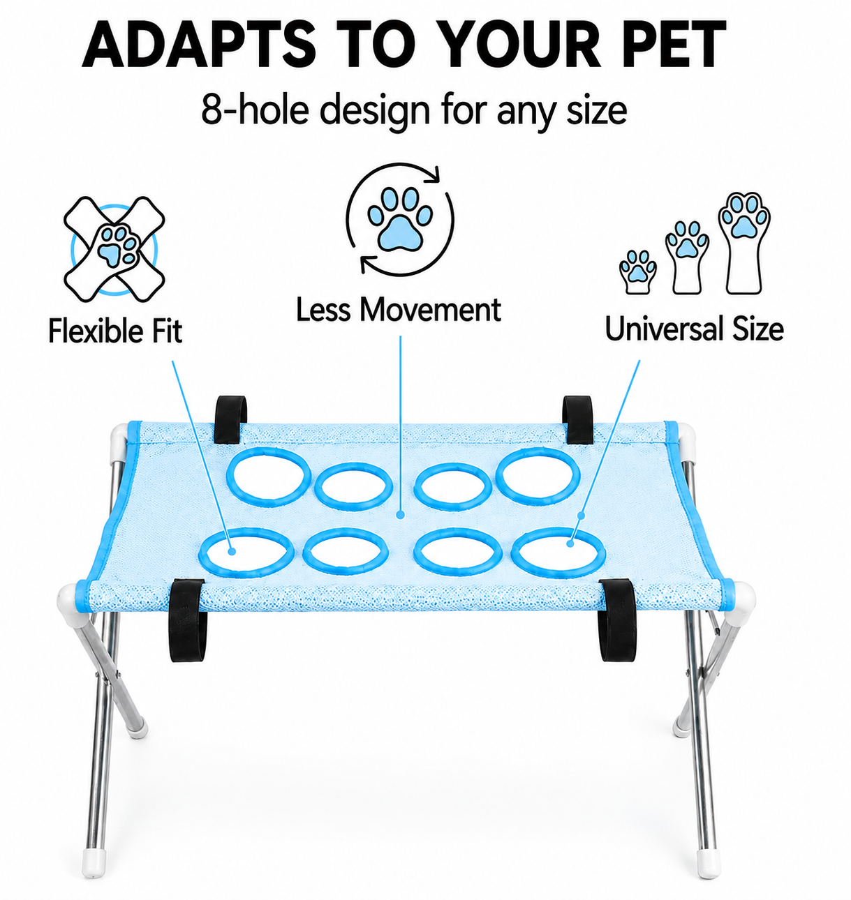 PawNest folded frame showing compact storage